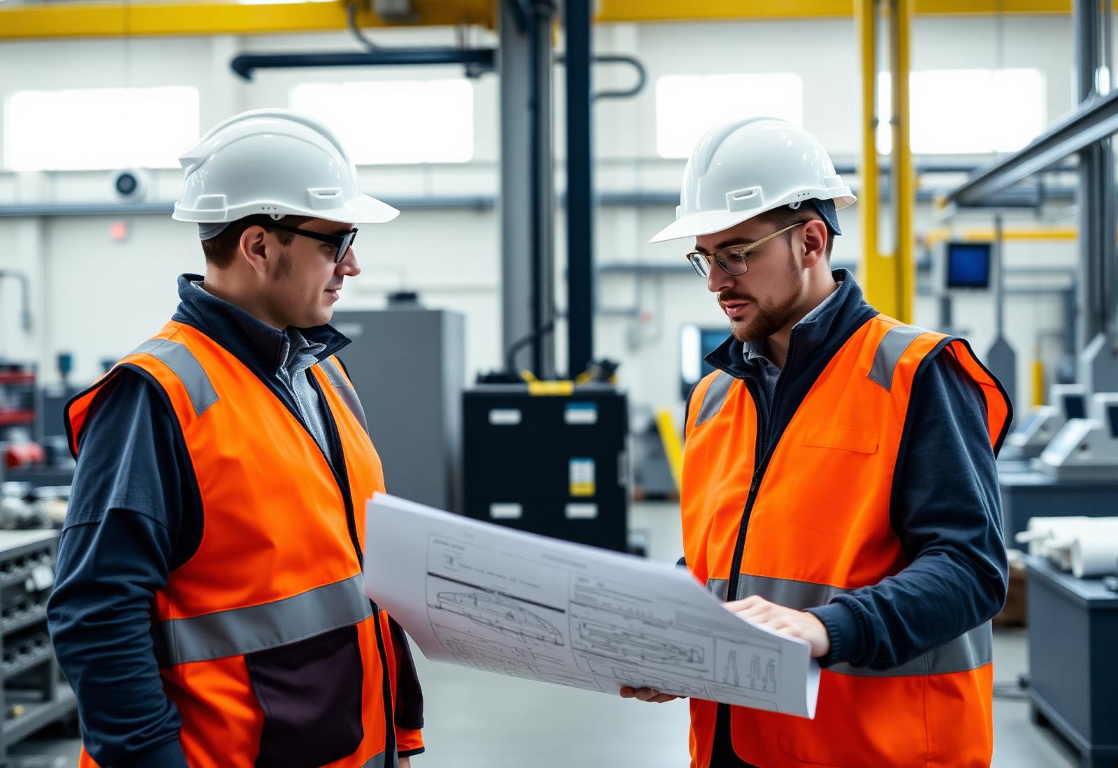 OMHAS engineers reviewing a workplace safety system